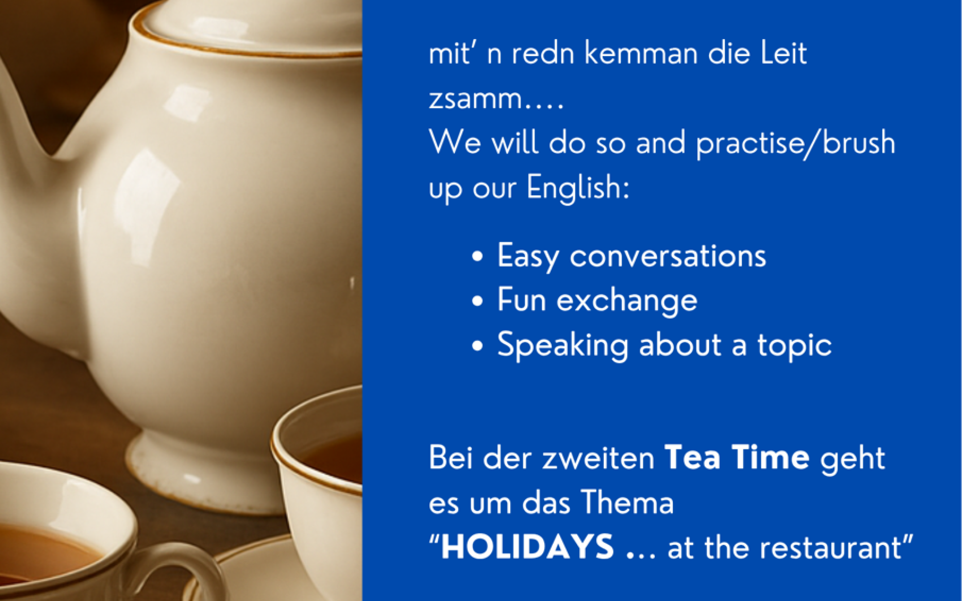 English Conversation in lockerer Atmosphäre