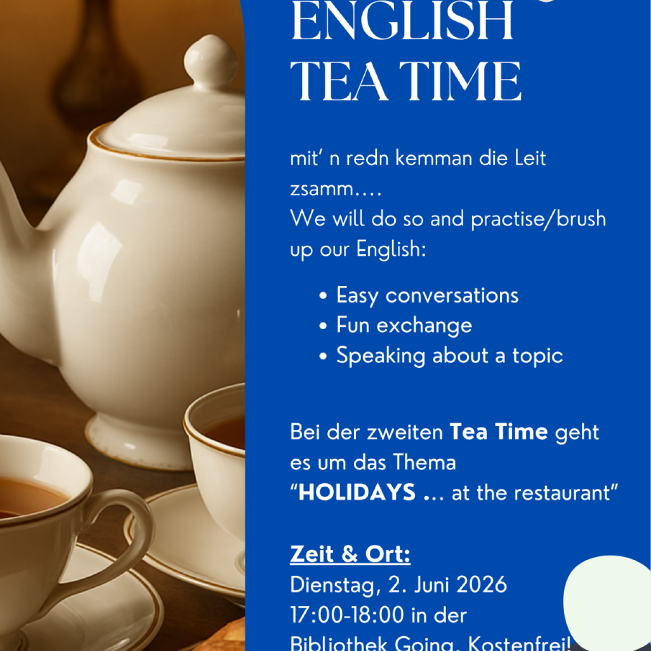 English Conversation in lockerer Atmosphäre